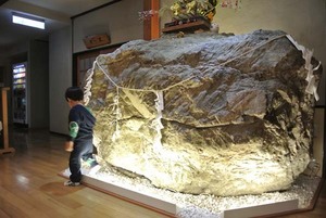 入口ロビーにある大きな岩.jpg